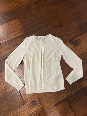 Vineyard vines cream cardigan sweater